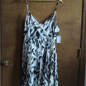 NWT Nine West Unique White & Black Dress. Women's XXL.